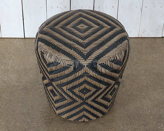 Natural Woven Outdoor Stool