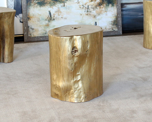 ST96 Gold Tree Stump Stool