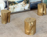 ST96 Gold Tree Stump Stool