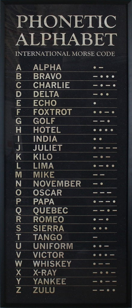 STILL808 International Morse Code 32W x 74H