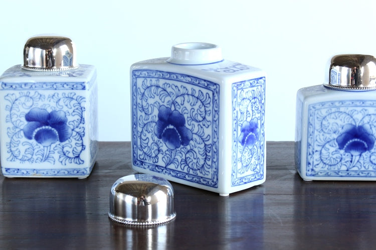 Set of 6 Chinese Tea Jars