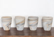 SVS108 - Set Of 4 Matte Alabaster Swirl Vases 