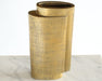 SVS113 Set of 2 Brass Tiered Vases