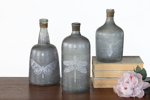 SVS122 Set of 3 Folly Glass Bottles