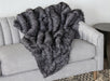THR16 Charcoal Fur Throw