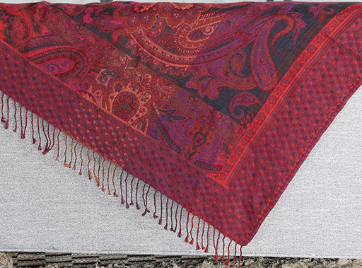 THR17 Tenali Throw in Fuschia and Eggplant 