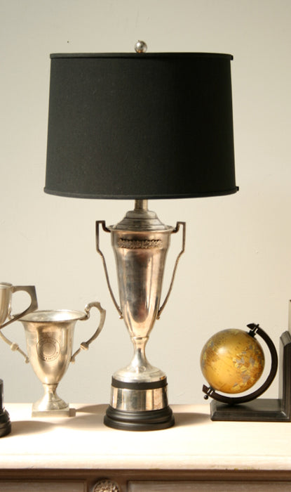 Antique Silver Trophy Lamp