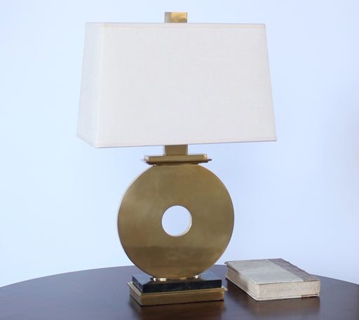 TL314 - Antique Brass O Table Lamp