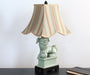 Pair of Celedon Foo Dog Table Lamps 
