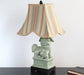 Pair of Celedon Foo Dog Table Lamps 