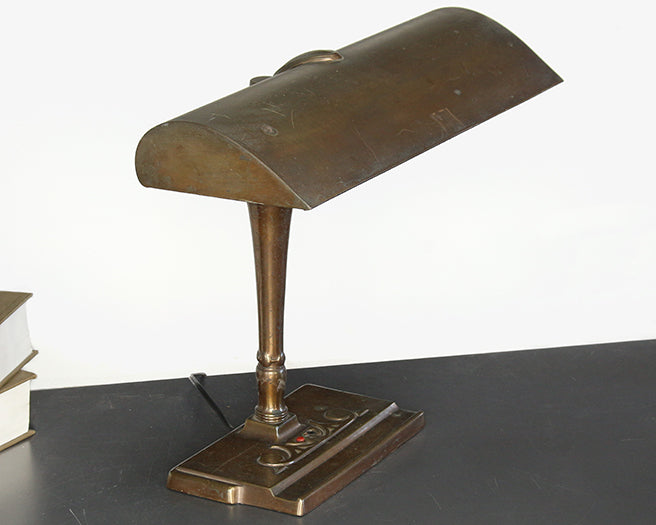 Vintage Ornate Brass Fluorescent Desk Lamp
