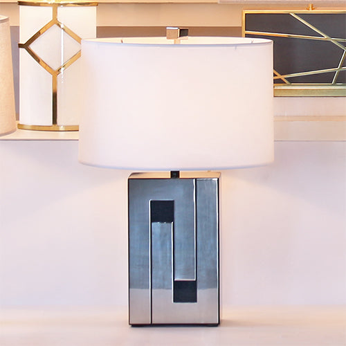 Mirror Panel Geometric Table Lamp