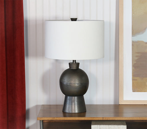 TL498 - Textured Black Aluminum Table Lamp