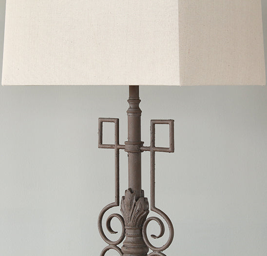 Wrought Iron Scrollwork Table Lamp