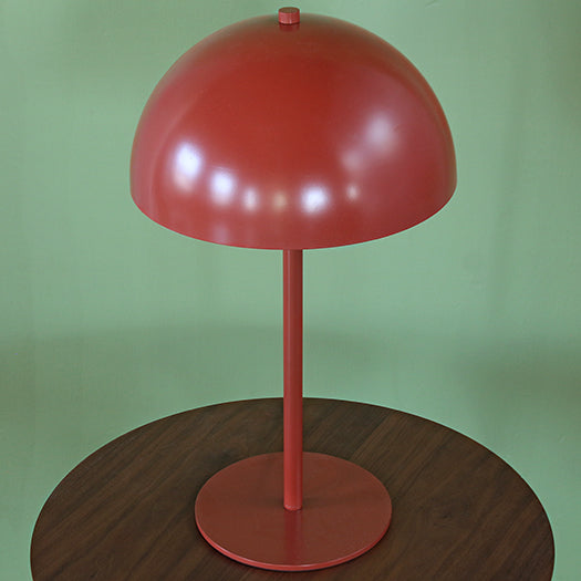 Matte Terracotta Table Lamp W/ Half Sphere Shade