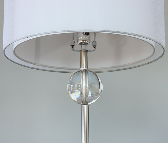 Crystal Block and Orb Table Lamp
