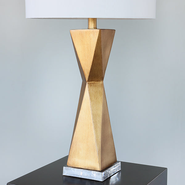 Brushed Gold Quadrangle Table Lamp