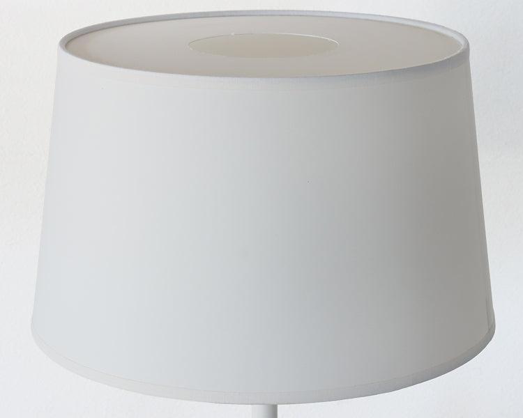 White Metal Table Lamp w/ High-Low Base Switch