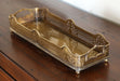 TRAY28 Antique Brass Gallery Tray