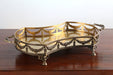TRAY39 Antique Brass Garland Footed Tray 