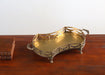 TRAY39 Antique Brass Garland Footed Tray 