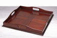 TRAY45 - Square Mahogany Serving Tray