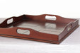 TRAY45 - Square Mahogany Serving Tray