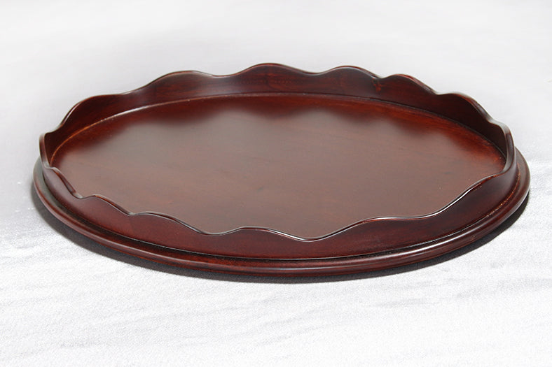TRAY46 - Oval Mahogany Serving Tray