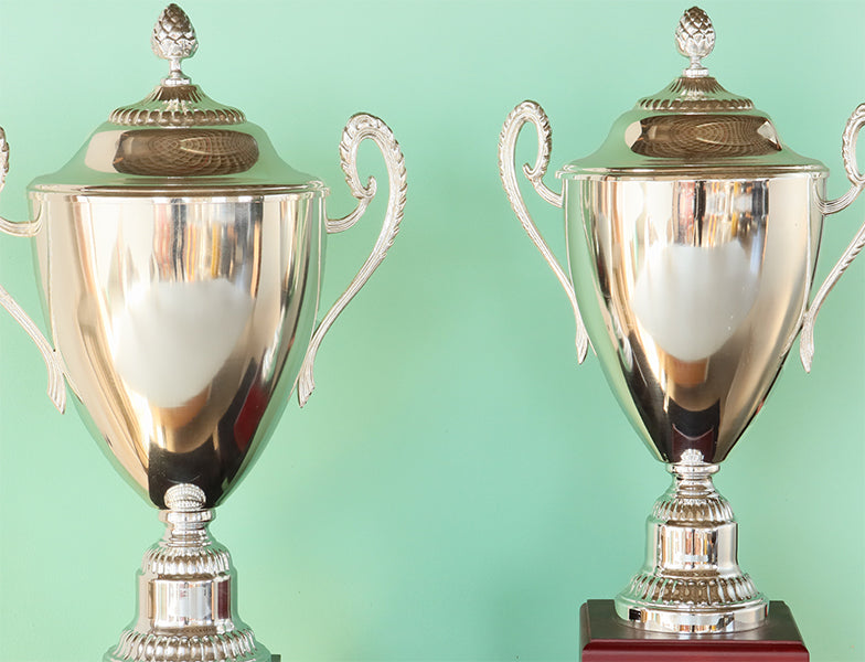 Set of 2 Silver Trophies
