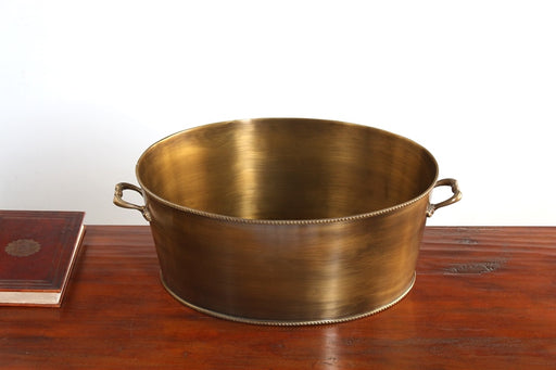 URN53 Antique Brass Planter Centerpiece 