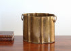 URN55 Antiqued Hammered Brass Planter
