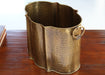 URN55 Antiqued Hammered Brass Planter