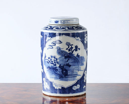 URN91 Blue & White Ceramic Urn 