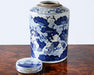 URN93 Blue and White Floral Chinese Urn 