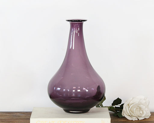 VASE202 -Pear-Shaped Tall Grape Glass Vase