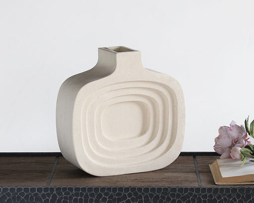 VASE263 Sonic Square Sandstone Vase
