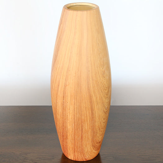 VASE275 - Hand-Painted Ceramic Faux Oak Grain Vase