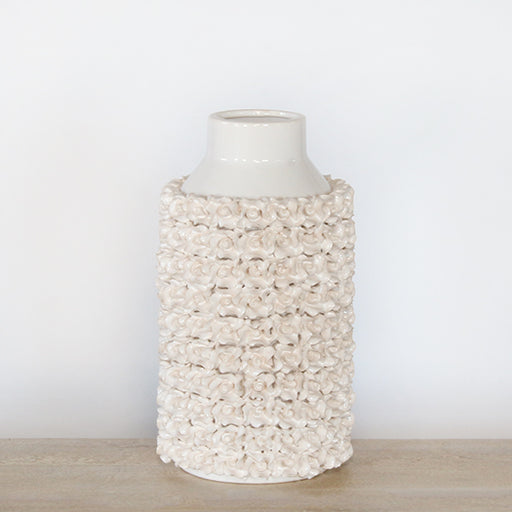 VASE278 - Large White Ceramic Floral Vase