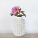 VASE279 - Small White Ceramic Floral Vase