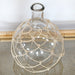 VASE281 - Medium Glass Bottleneck Vase With Woven Bamboo