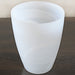 VASE289 - Small Matte Alabaster White Swirl Vase