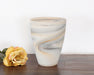 VASE291 - Large Matte Taupe Alabaster Vase 