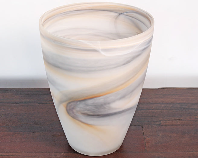 VASE291 - Large Matte Taupe Alabaster Vase 