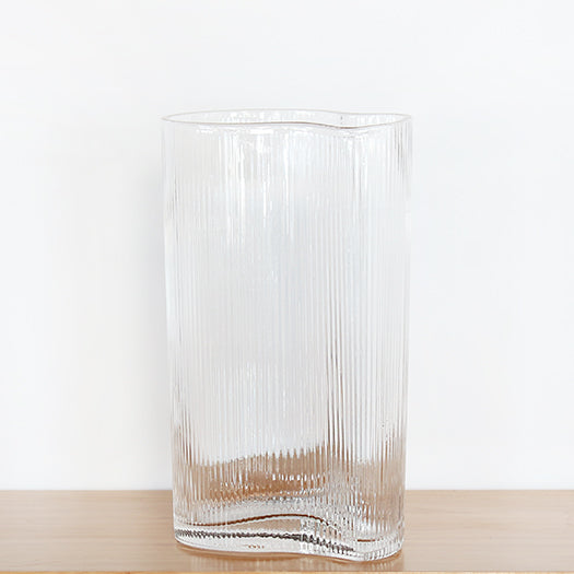 VASE298 - Rippled Water Clear Vase