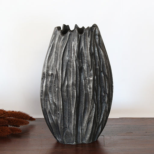 VASE299 - Moment Rough Washed Aluminium Vase