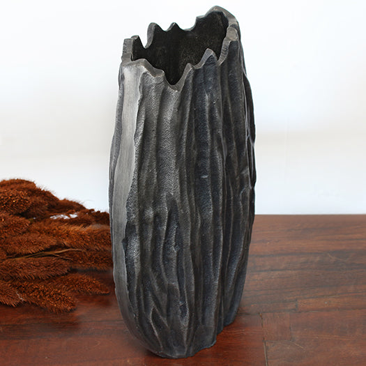 VASE299 - Moment Rough Washed Aluminium Vase