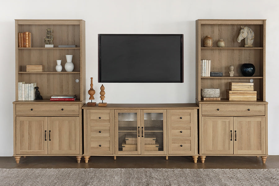 Oak Farmhouse Bookcase