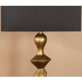 Angled Cubist Style Brass Table Lamp- Cleared