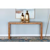 Parsons Style Console Table in Burled Veneer 