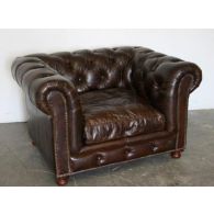 Cigar Leather Chesterfield Club Chair